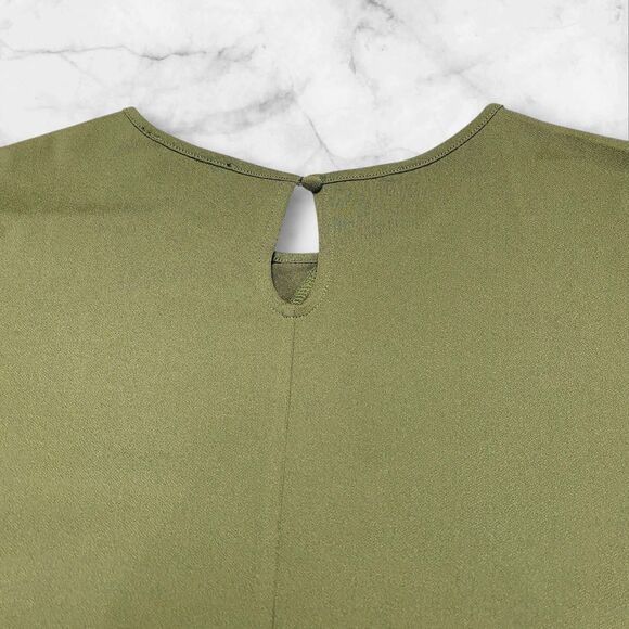 Universal Standard Womens Side Cinch Keyhole Blouse Size 2XL Green - Picture 9 of 15